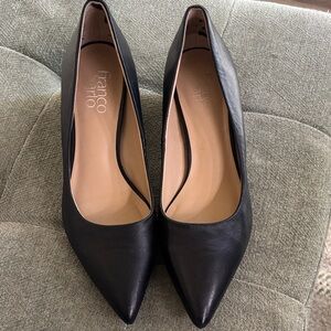 Franco Sarto Elegant Black Leather Heels